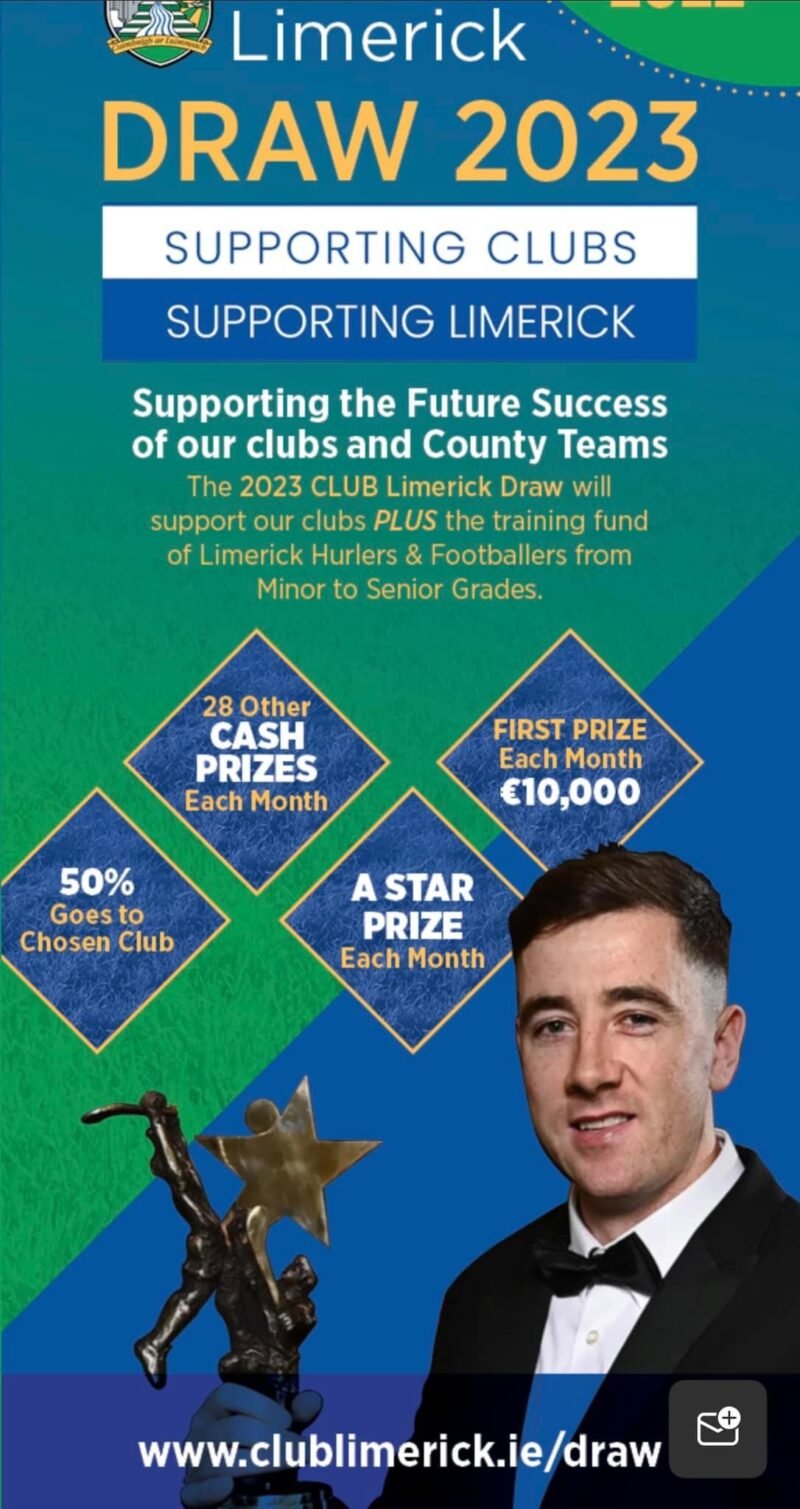 The CLUB Limerick Draw for 2023 was Launched Last evening at the