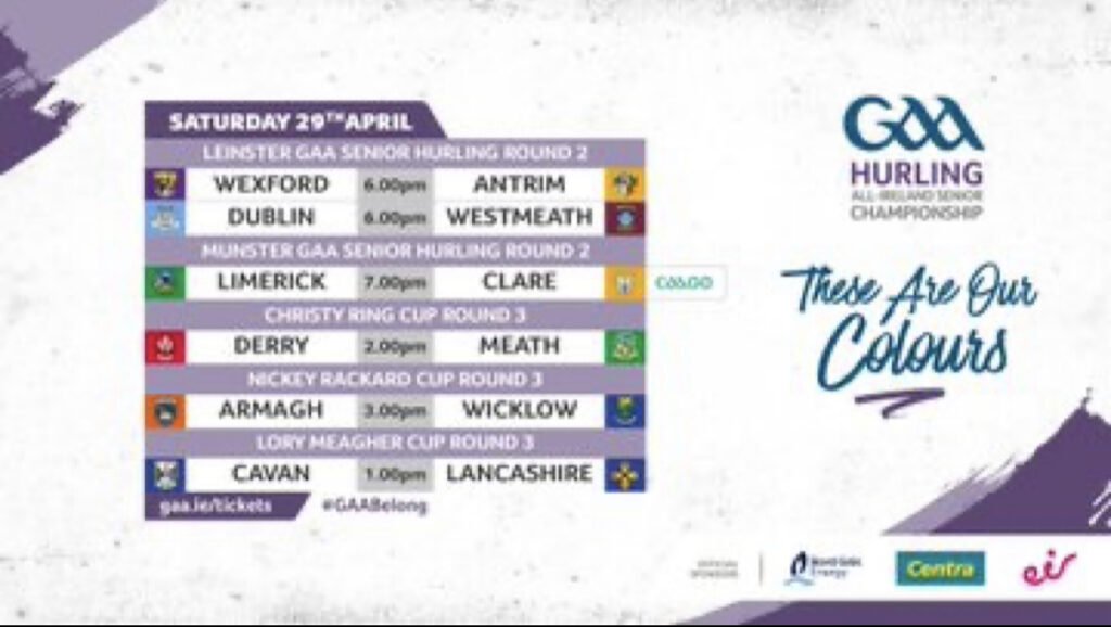 Here are todays Hurling AllIreland Senior Championship fixtures