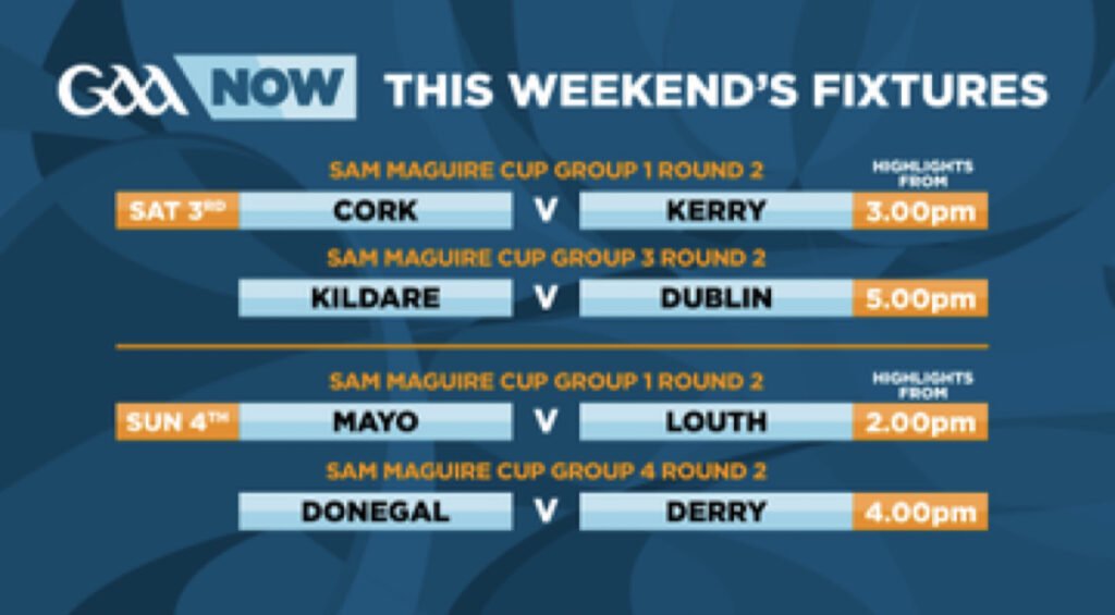 This weekend GAA Football Championship Fixtures Limerick GAA