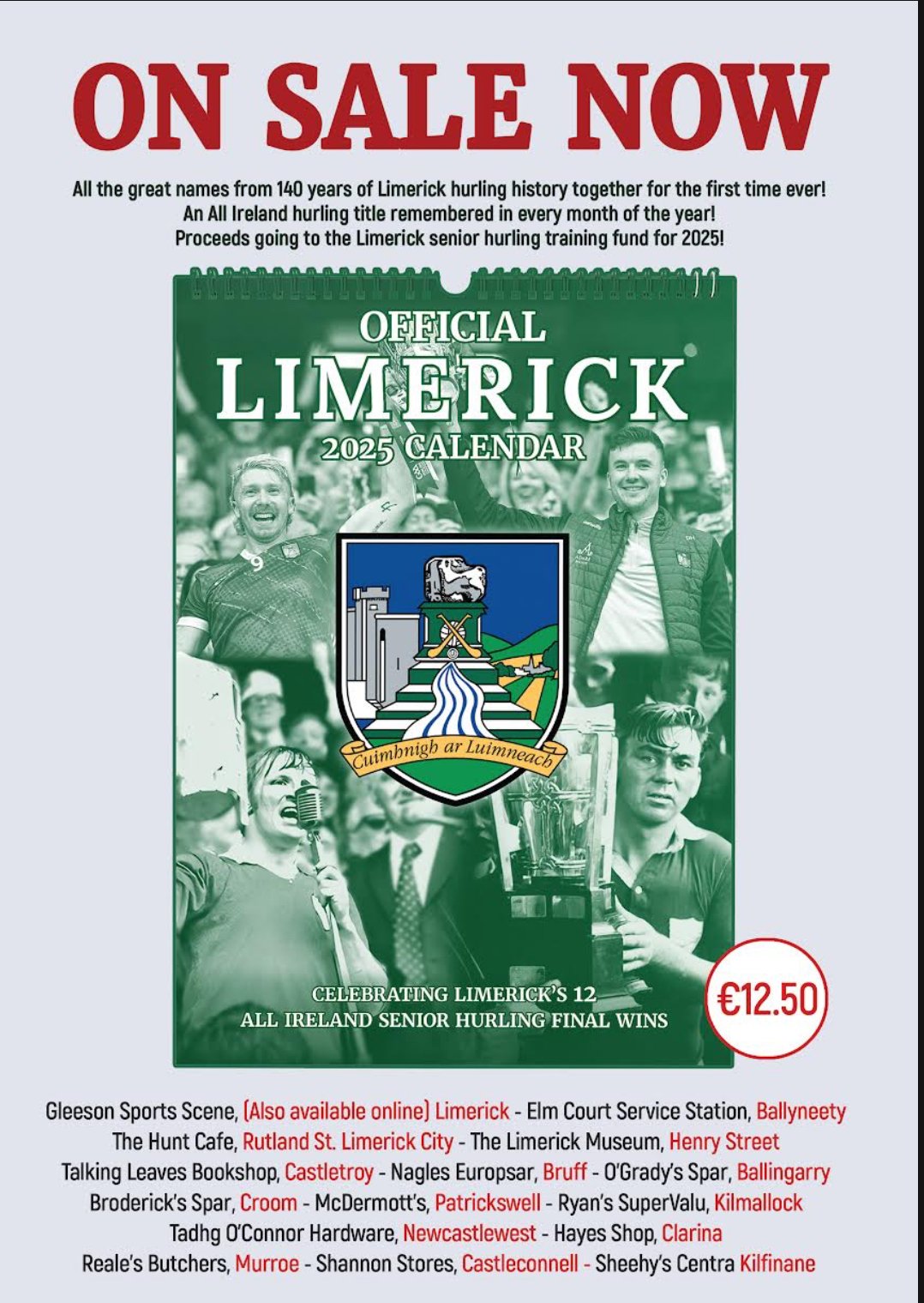 The Official Limerick 2025 calendar is now on sale at Limerick GAA