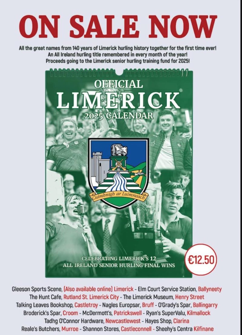 The Official Limerick 2025 calendar is now on sale at Limerick GAA